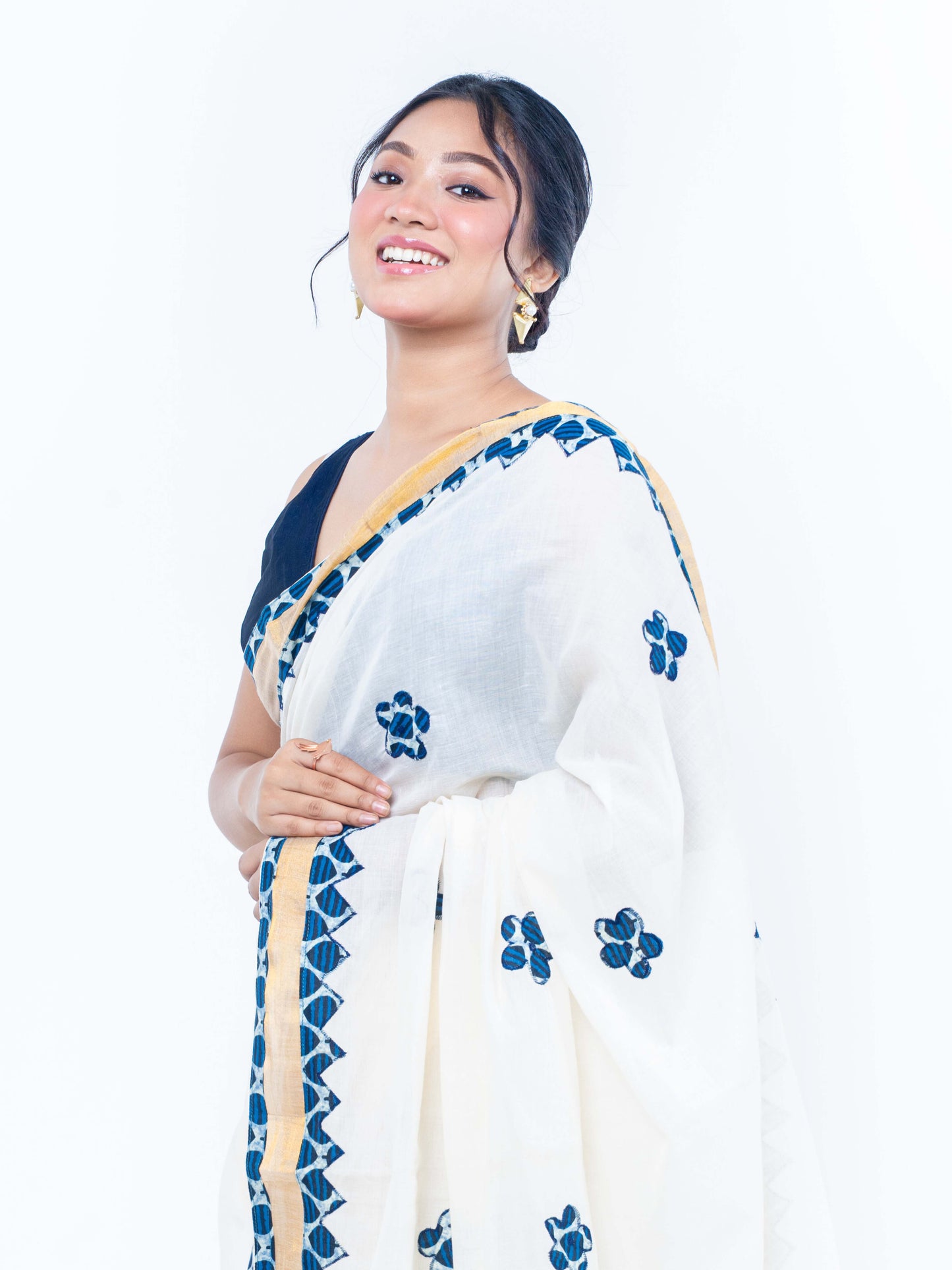 Bala Phool Applique Saree