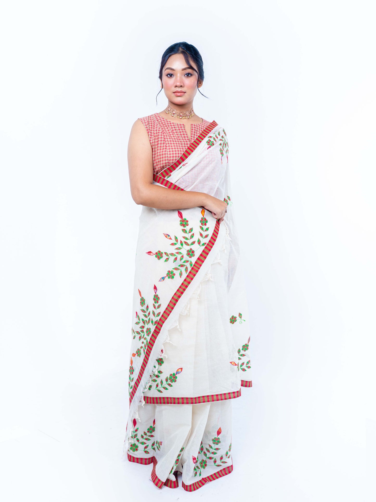 Jhini Applique saree