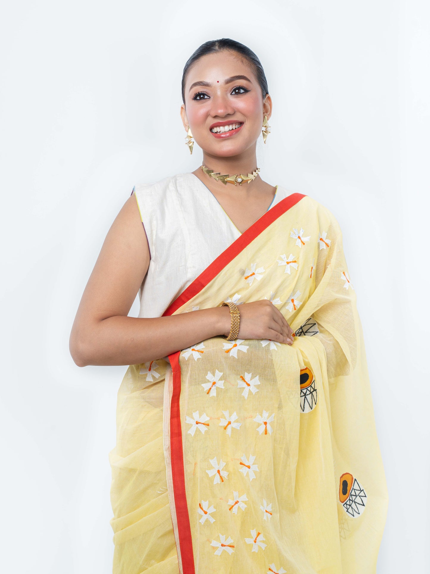 Shiuli Applique Saree