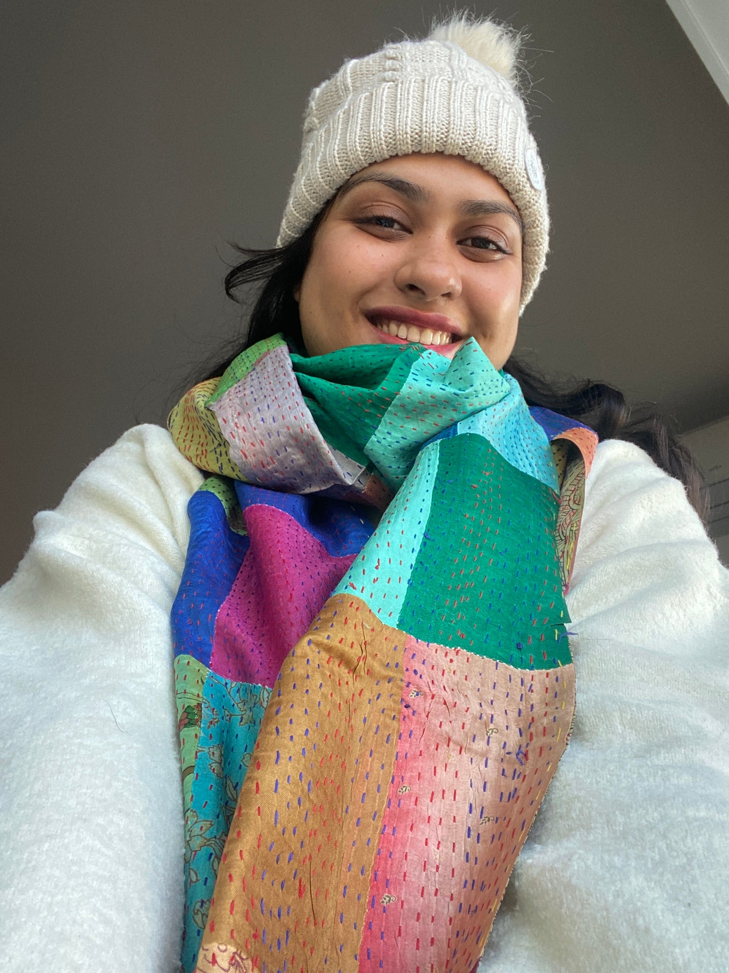 Kantha Patchwork scarf