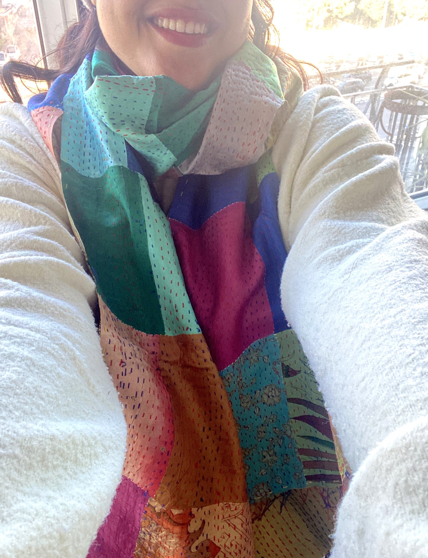 Kantha Patchwork scarf