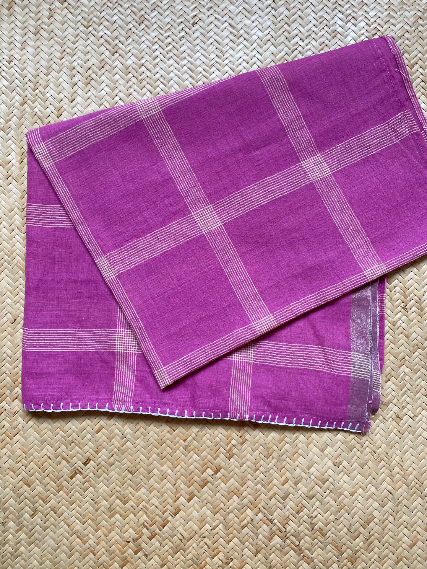 Magenta check scarf