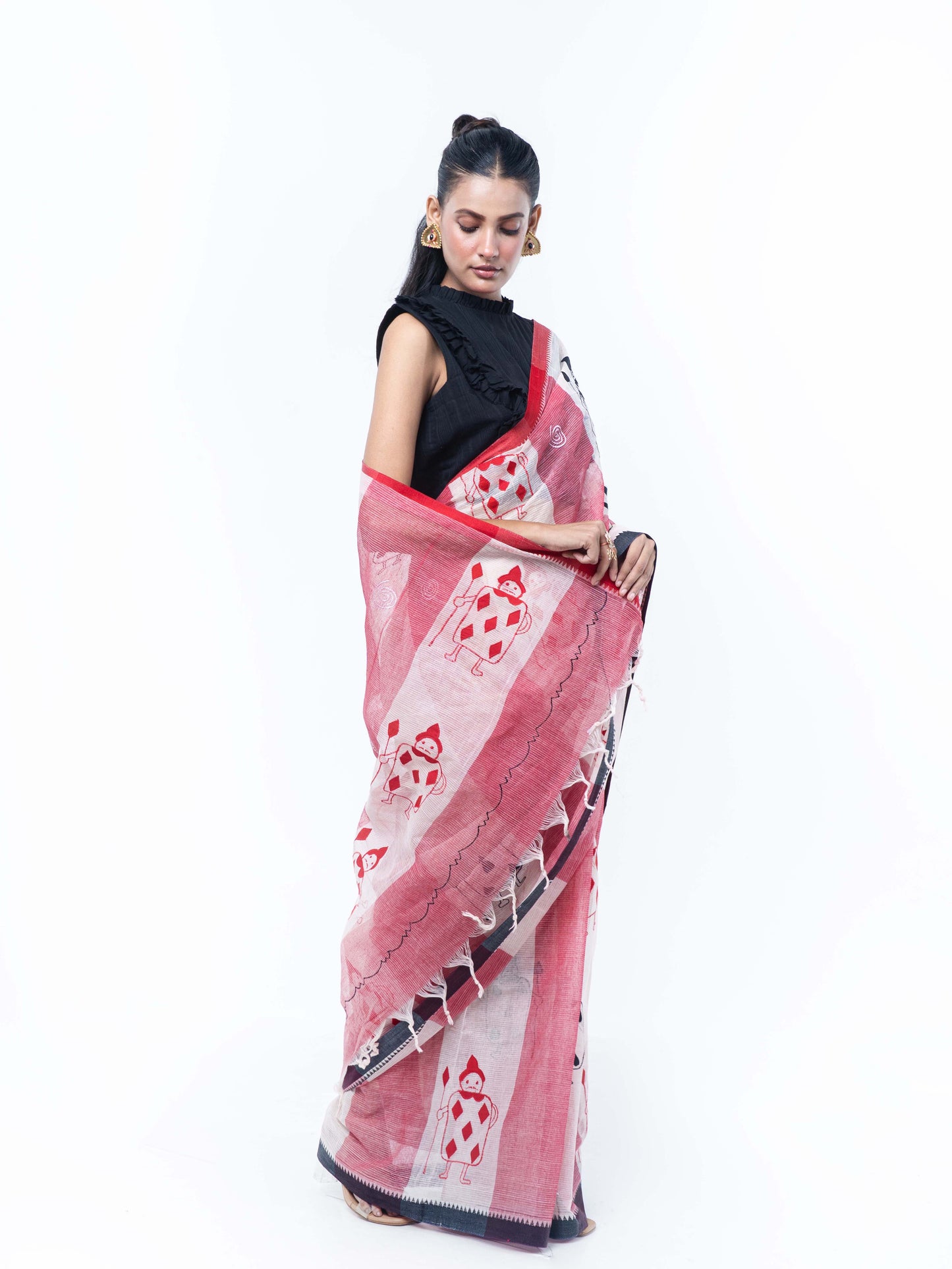 Laal Shada Taant Saree