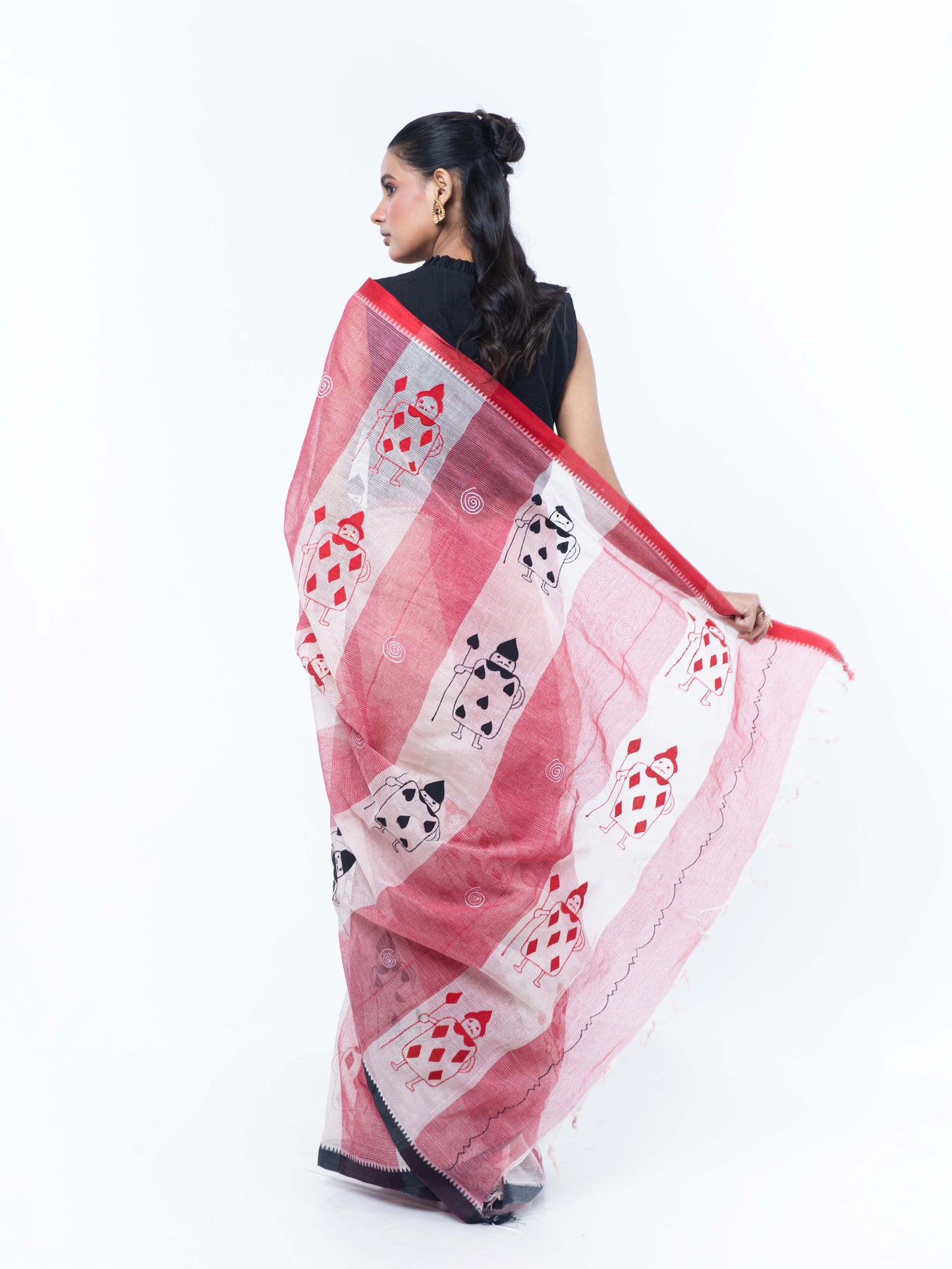 Laal Shada Taant Saree