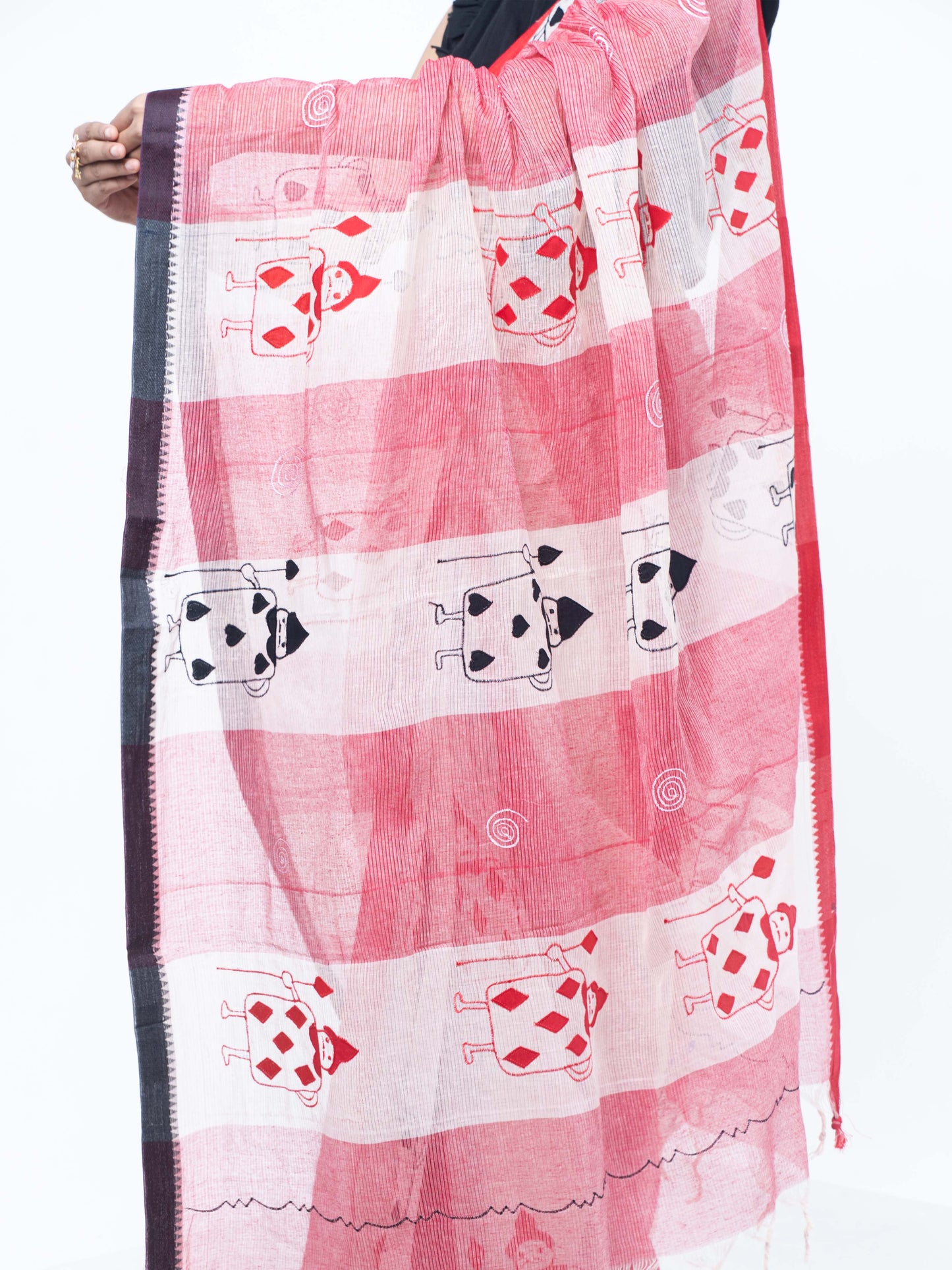 Laal Shada Taant Saree