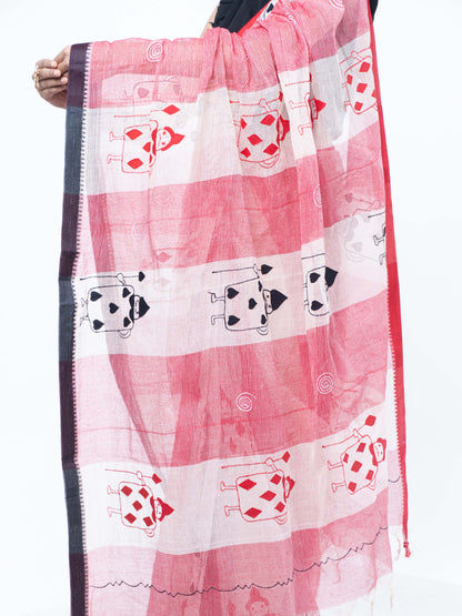 Laal Shada Taant Saree