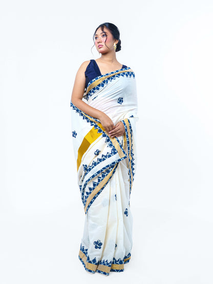 Bala Phool Applique Saree