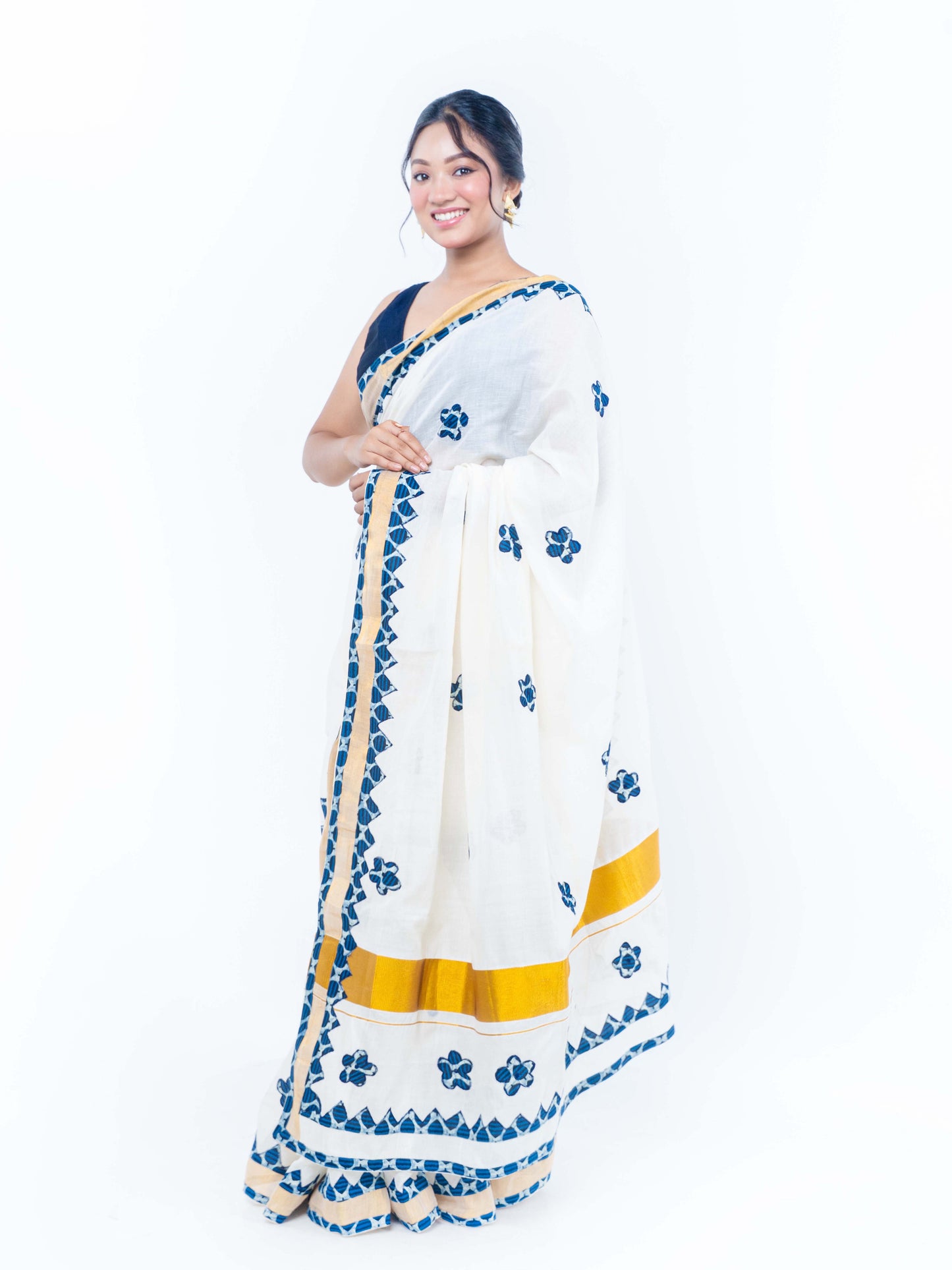 Bala Phool Applique Saree