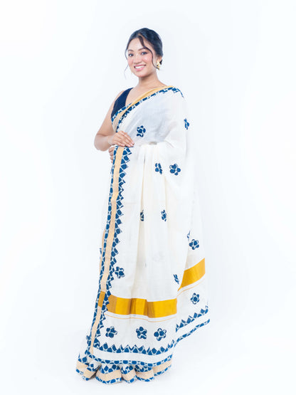 Bala Phool Applique Saree