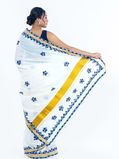 Bala Phool Applique Saree