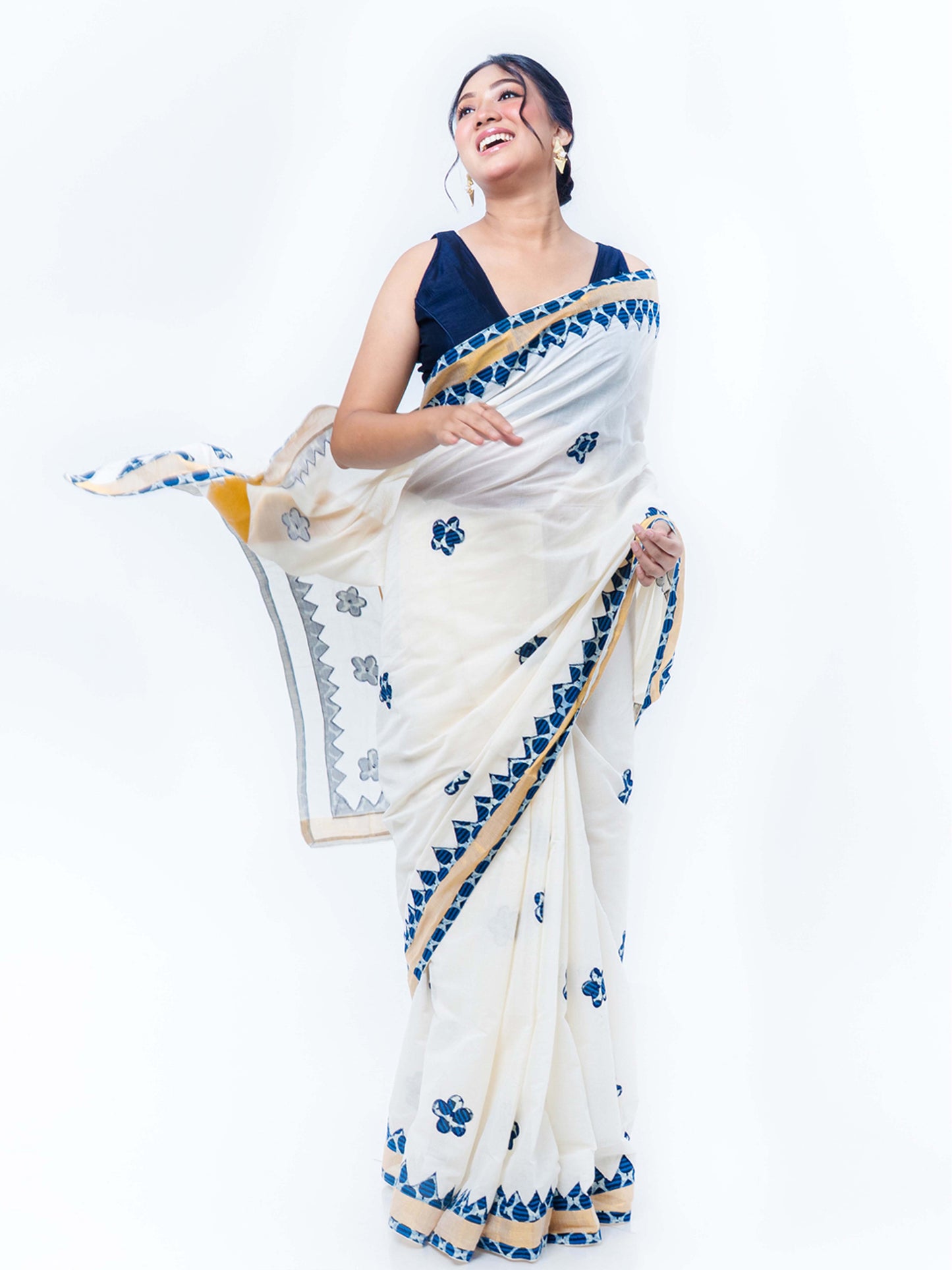 Bala Phool Applique Saree