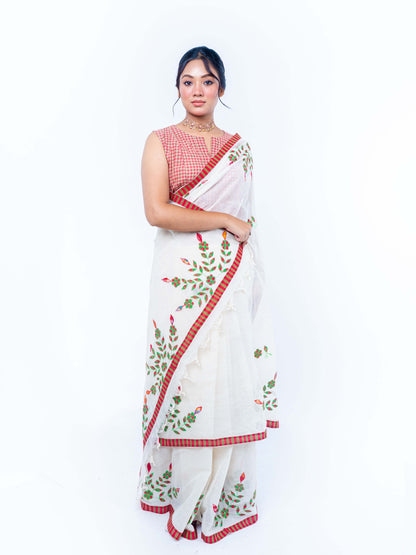 Jhini Applique saree