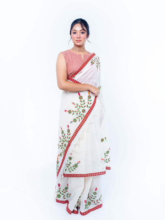 Jhini Applique saree