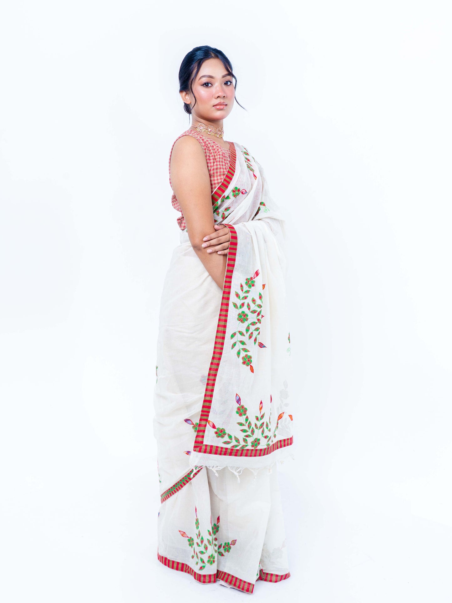 Jhini Applique saree