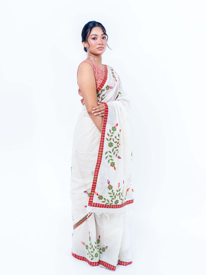 Jhini Applique saree