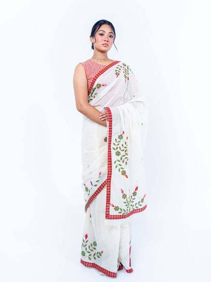 Jhini Applique saree