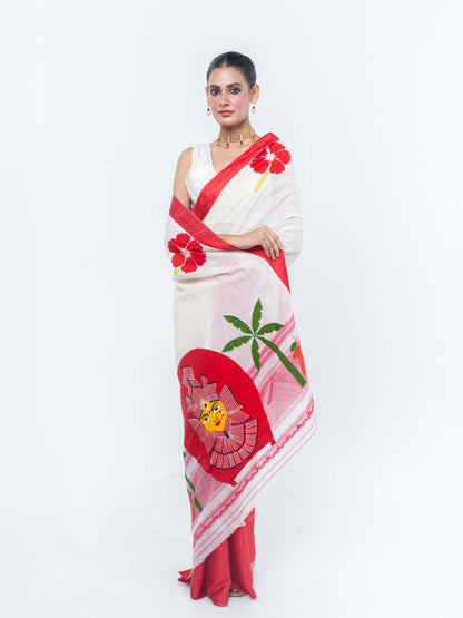 Maa Durga Applique Saree