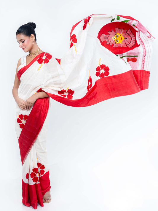 Maa Durga Applique Saree
