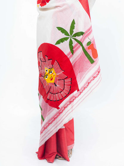 Maa Durga Applique Saree