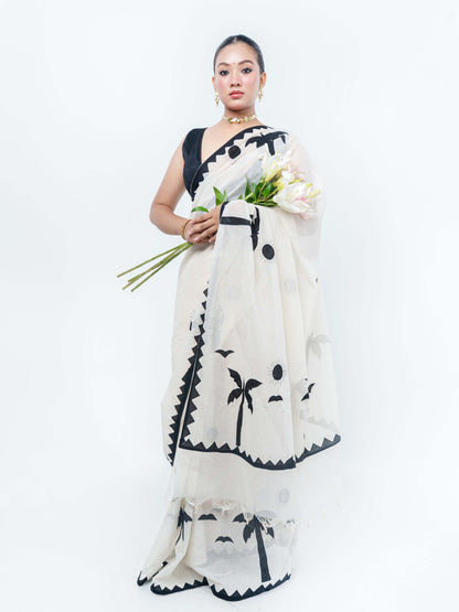 QALA Applique saree