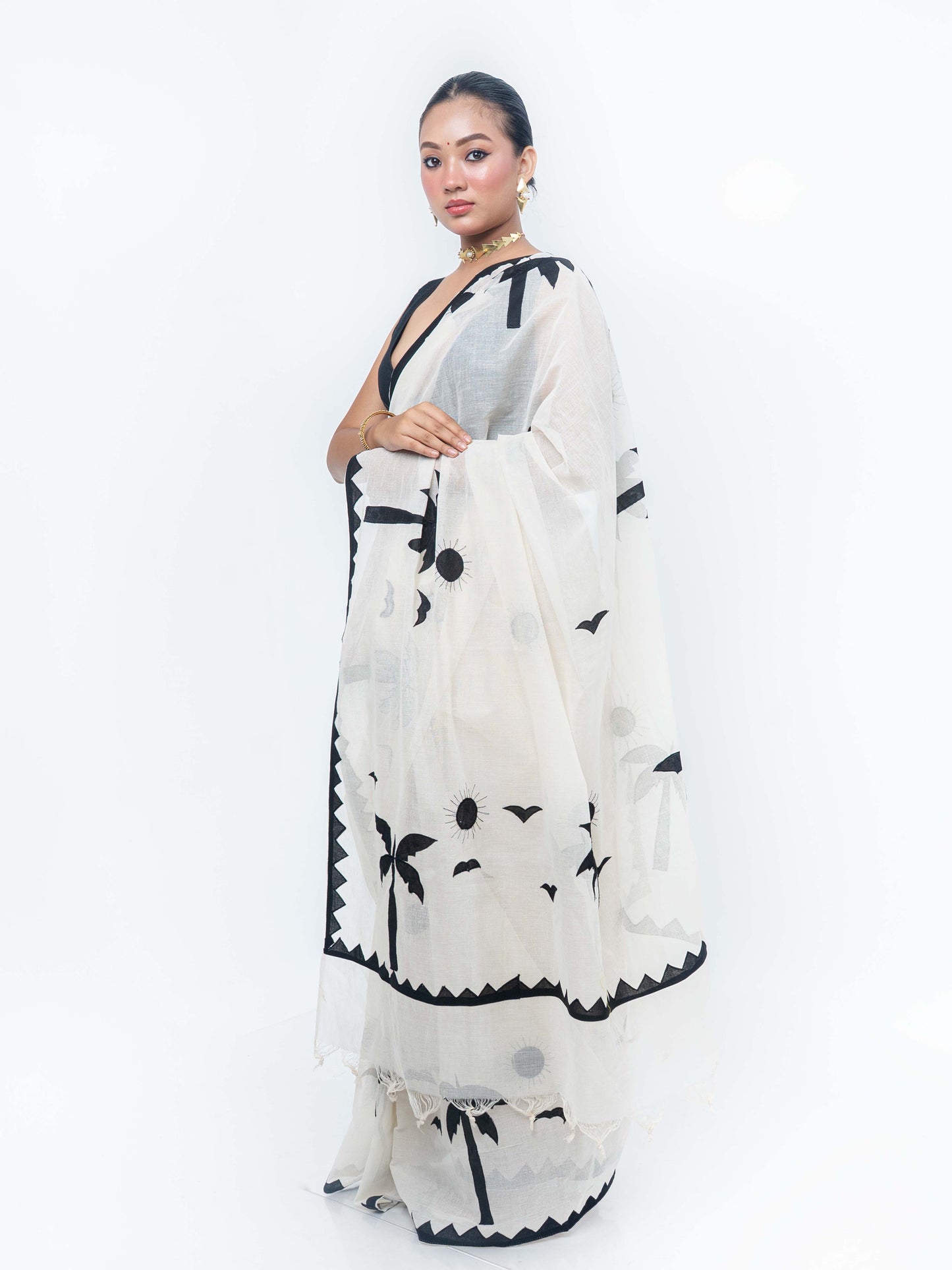 QALA Applique saree