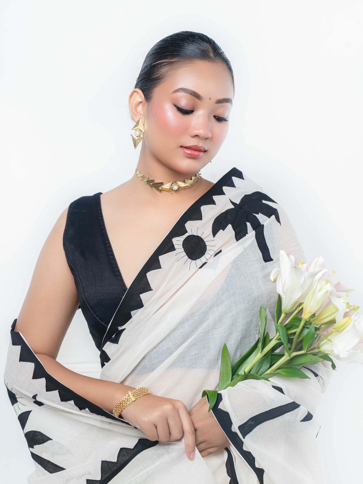 QALA Applique saree