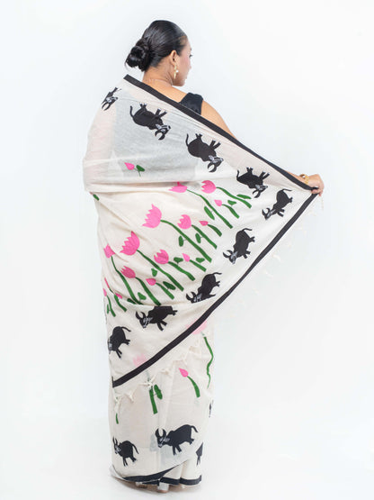 Nandi Applique Saree