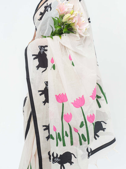 Nandi Applique Saree