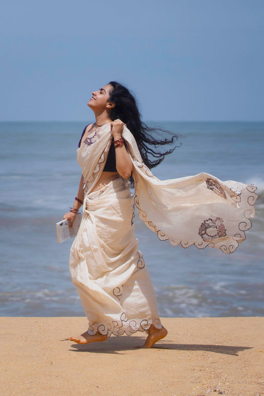 Mermaid Chikankari Saree