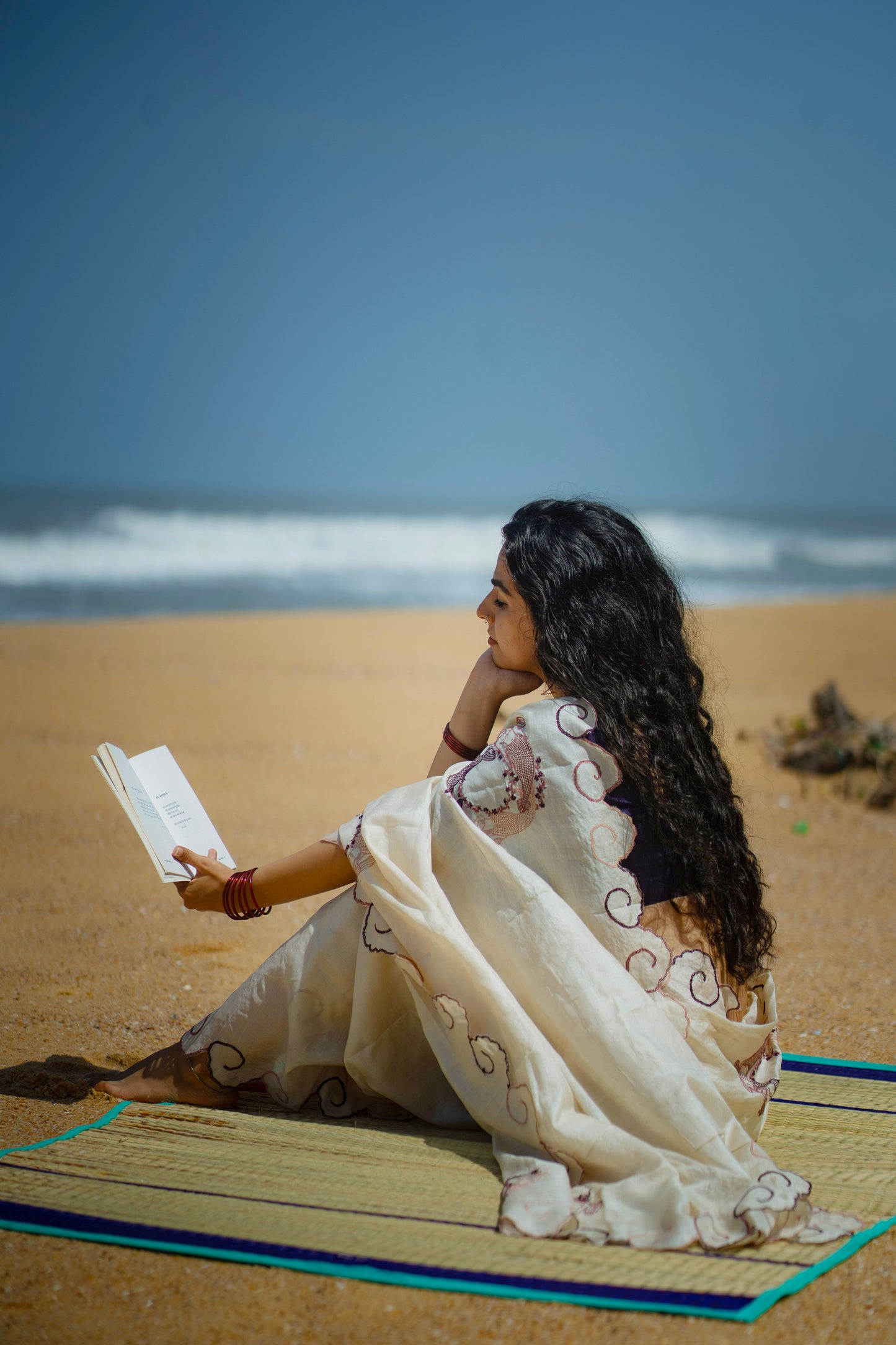 Mermaid Chikankari Saree