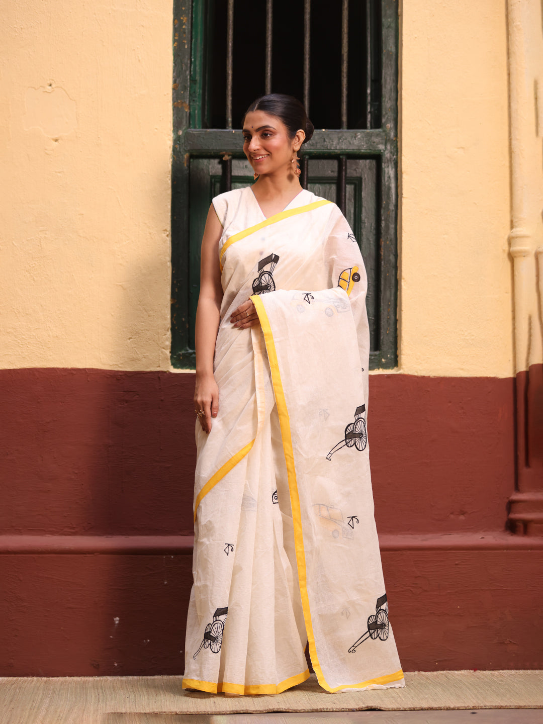Calcutta Applique Saree