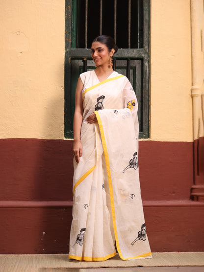 Calcutta Applique Saree