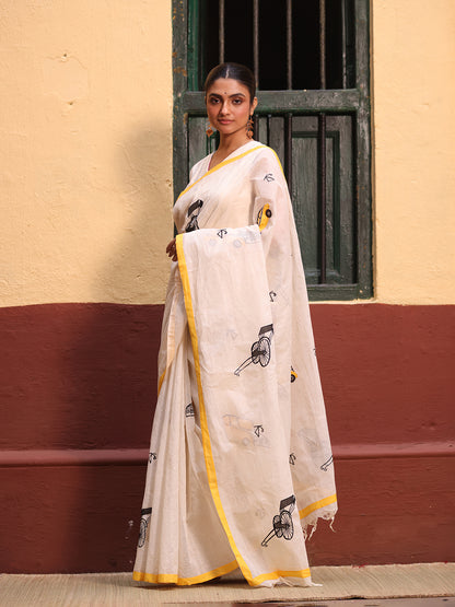 Calcutta Applique Saree