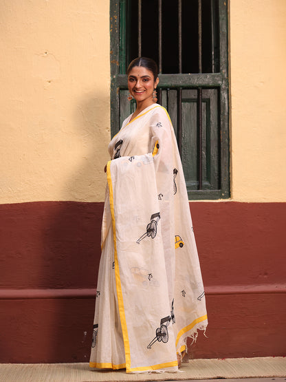 Calcutta Applique Saree