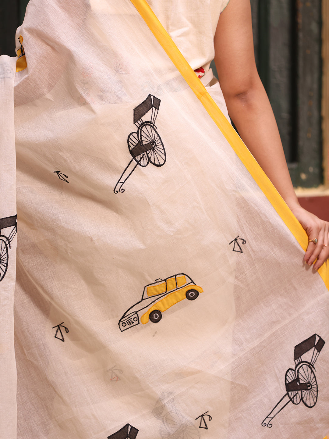Calcutta Applique Saree