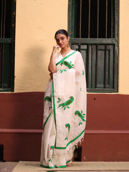 Tia Pakhi Applique Saree