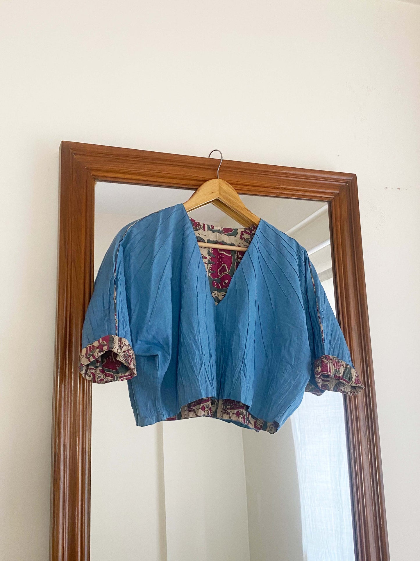 Reversible Blouse Maroon & Blue