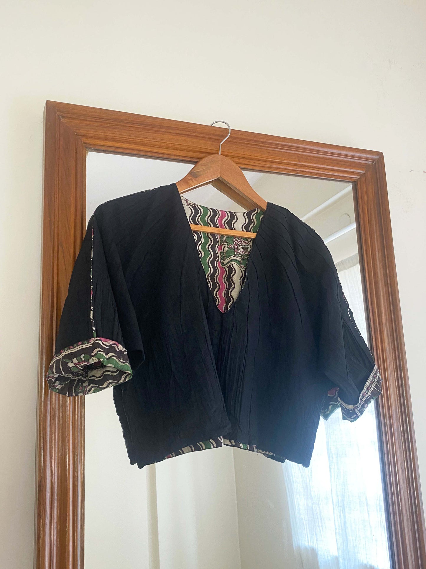 Reversible Blouse Wavy Black