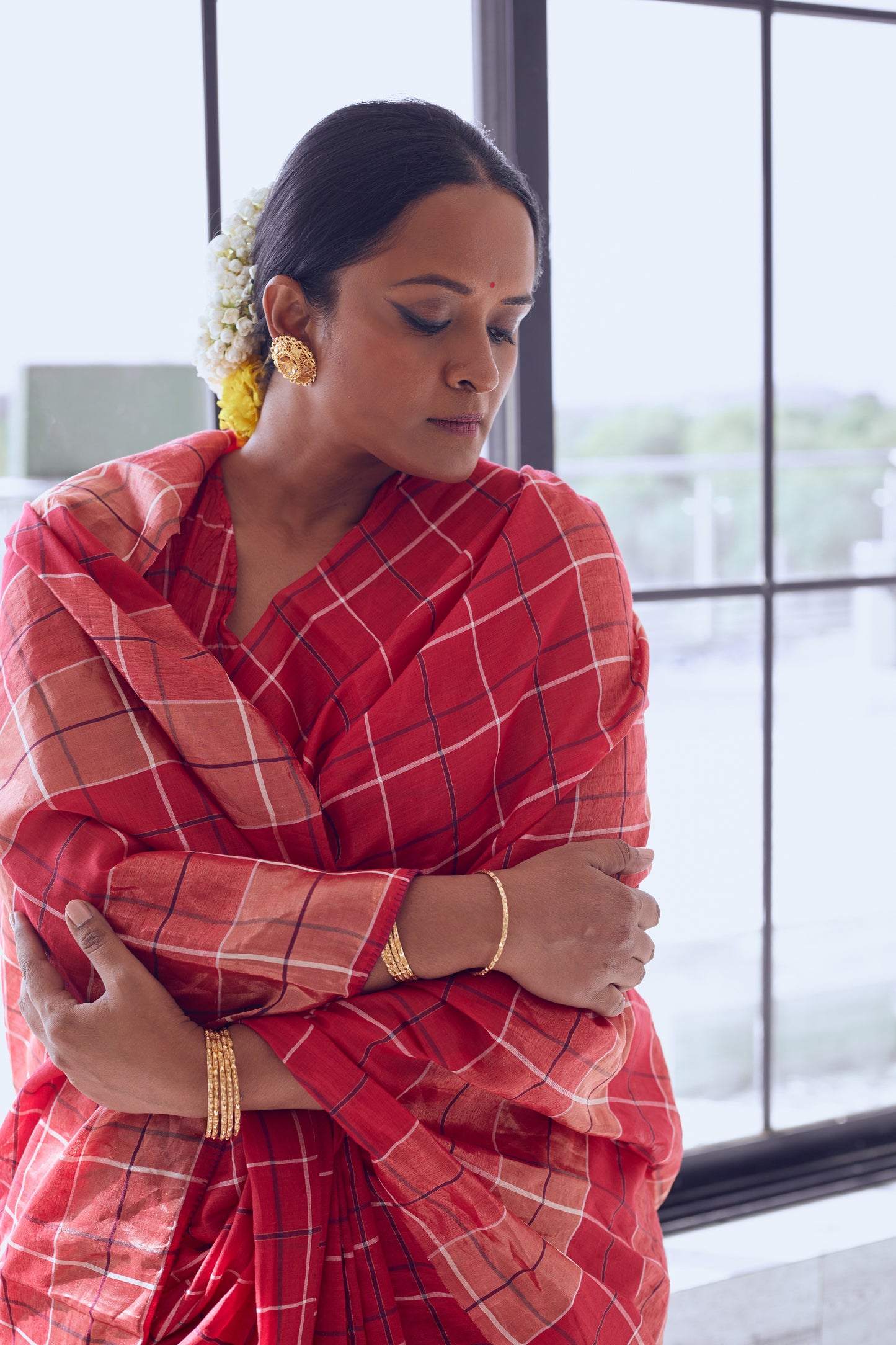 Marie and Baani- red set