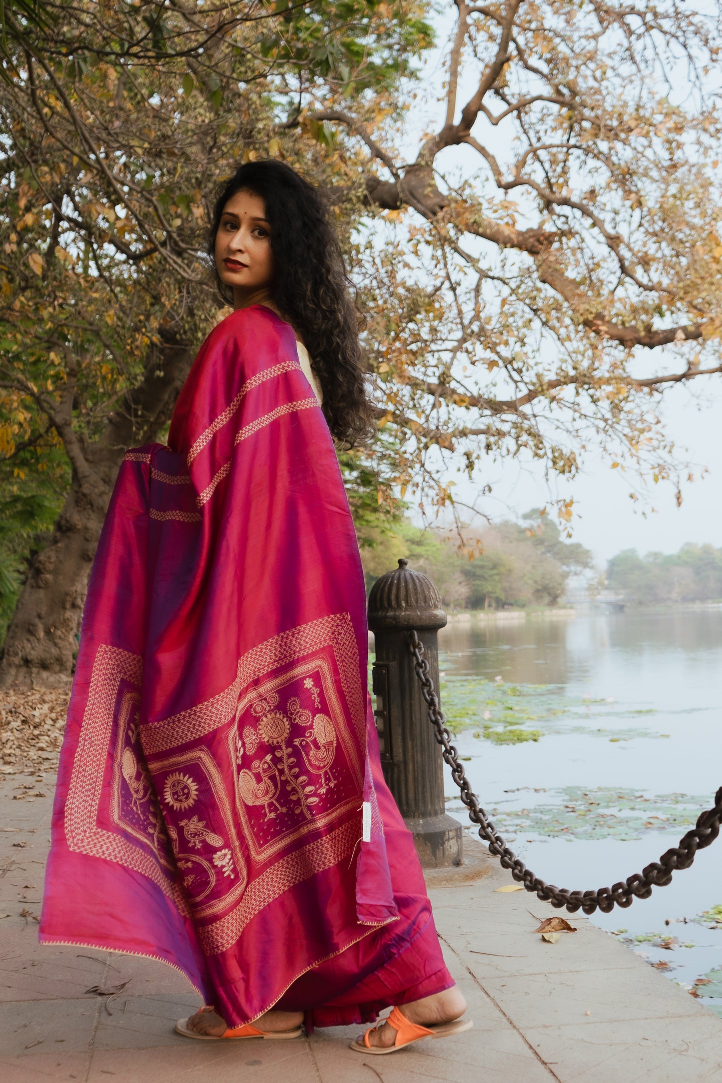 Folk Saree Pink