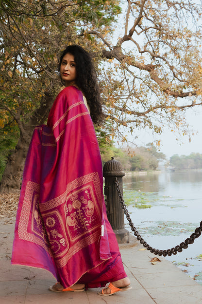 Folk Saree Pink