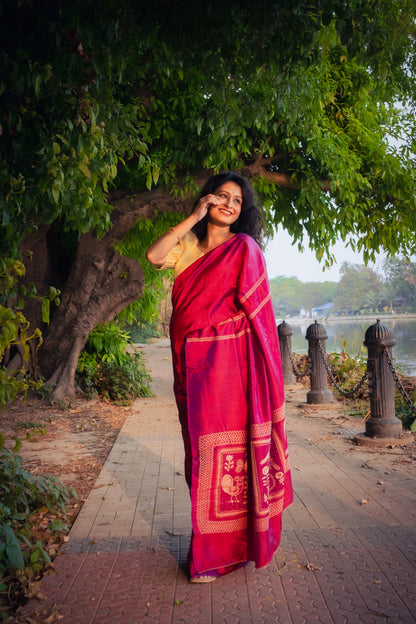 Folk Saree Pink