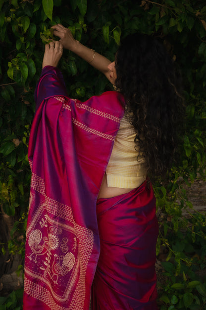 Folk Saree Pink