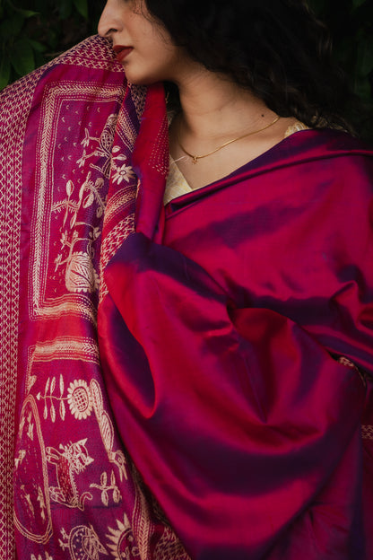 Folk Saree Pink