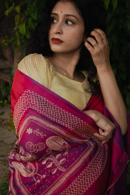 Folk Saree Pink