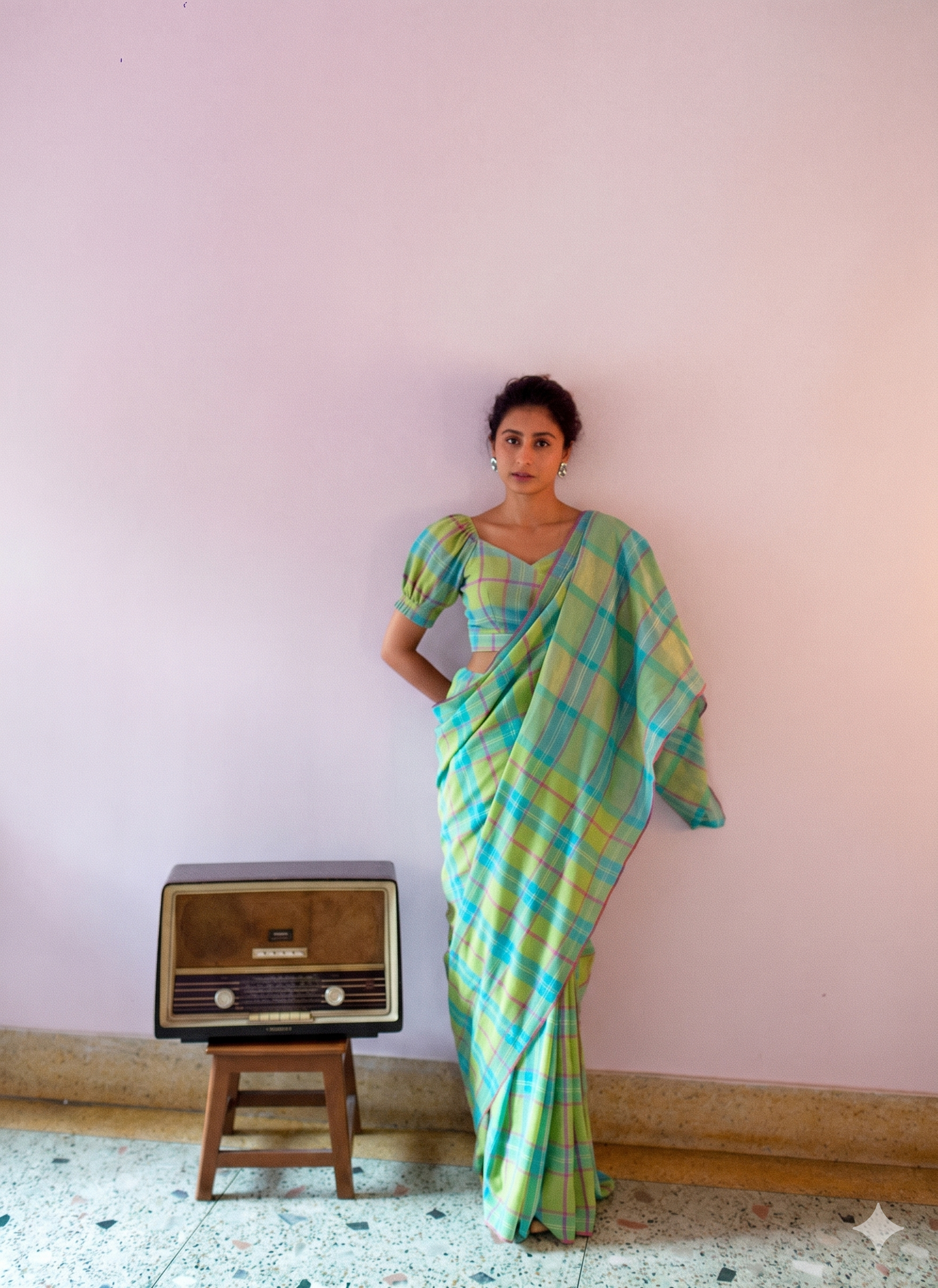Nancy and Baani- blue green set
