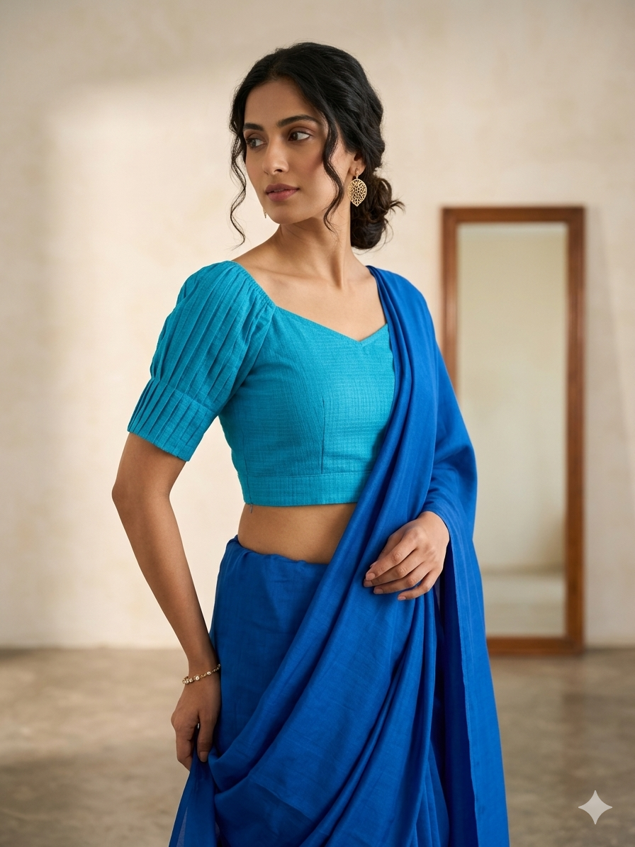 Baani SILK Blue Check
