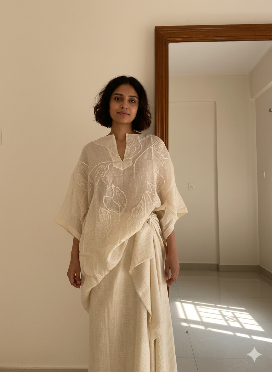 Paper Flower SILK TOP