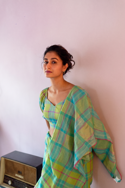 Nancy and Baani- blue green set