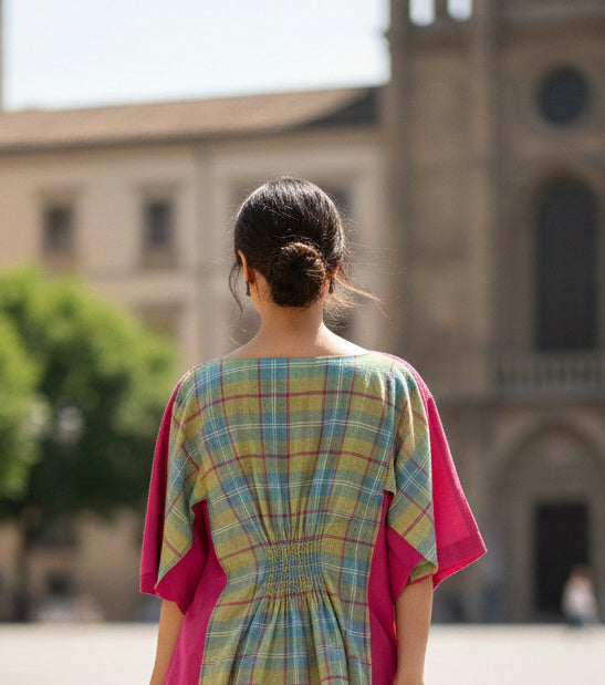Pink Floral KHADI SET